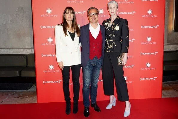 Charlotte Casiraghi attended the fundraising event of Montblanc held at the Boutique Champs-Elysees in Paris