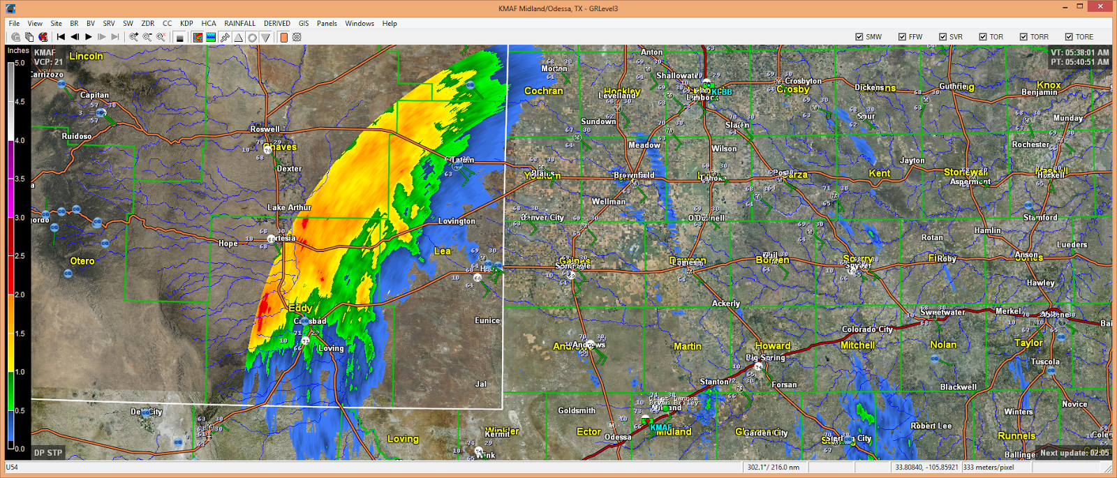 Heavy Rains Fall Over New Mexico.