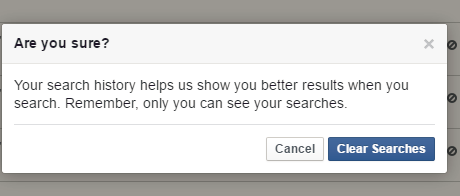 Clear History Facebook Search