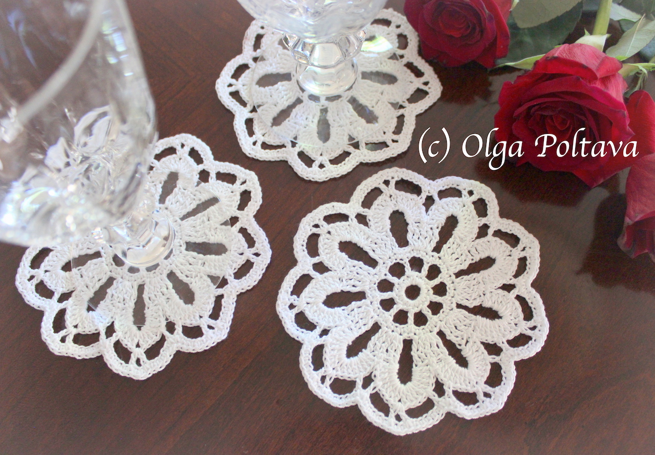 Lacy Crochet Crochet Lace Flower Coaster