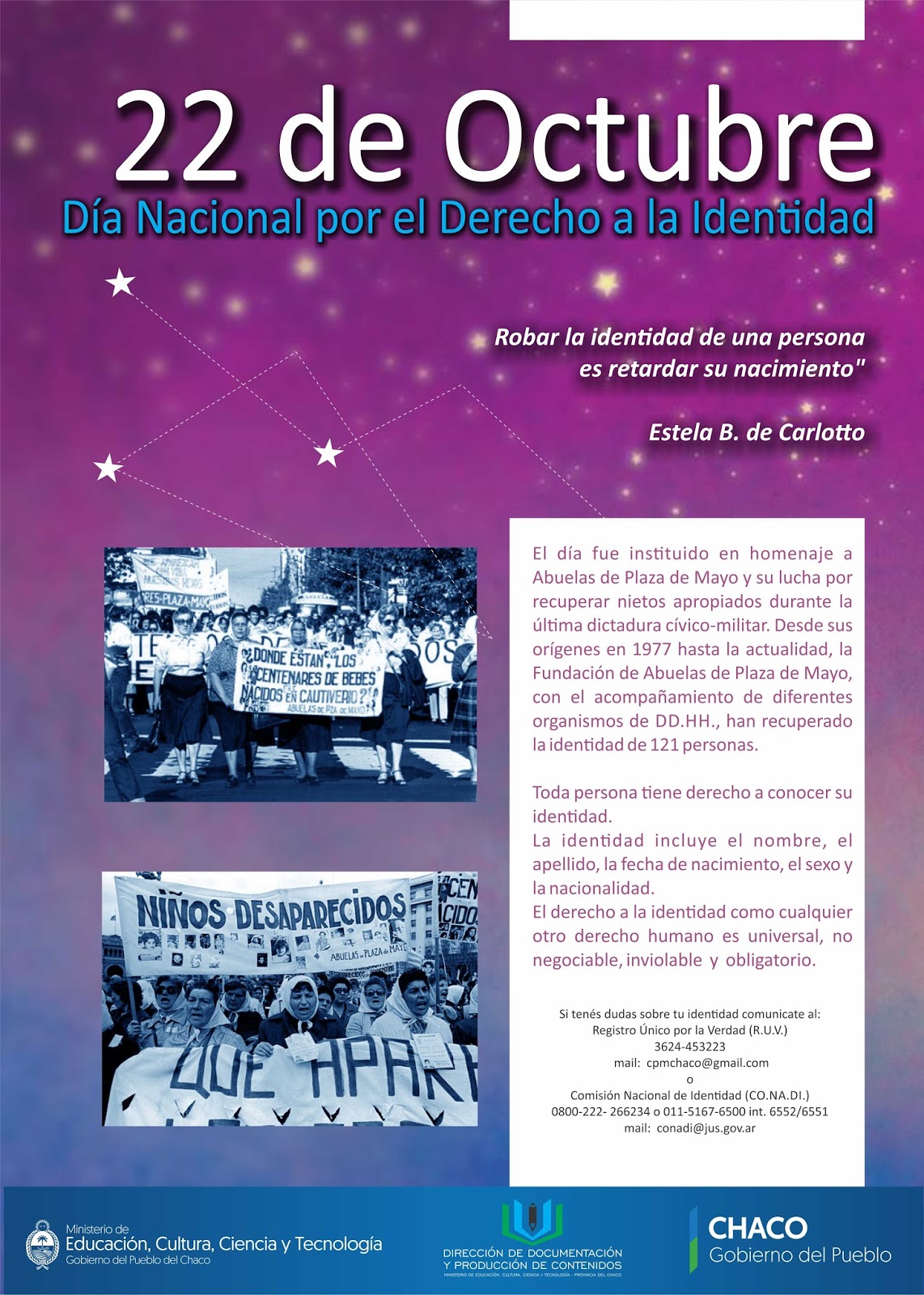 DIRECCIÓN DE DOCUMENTACIÓN Y PRODUCCIÓN DE CONTENIDOS 22 de Octubre