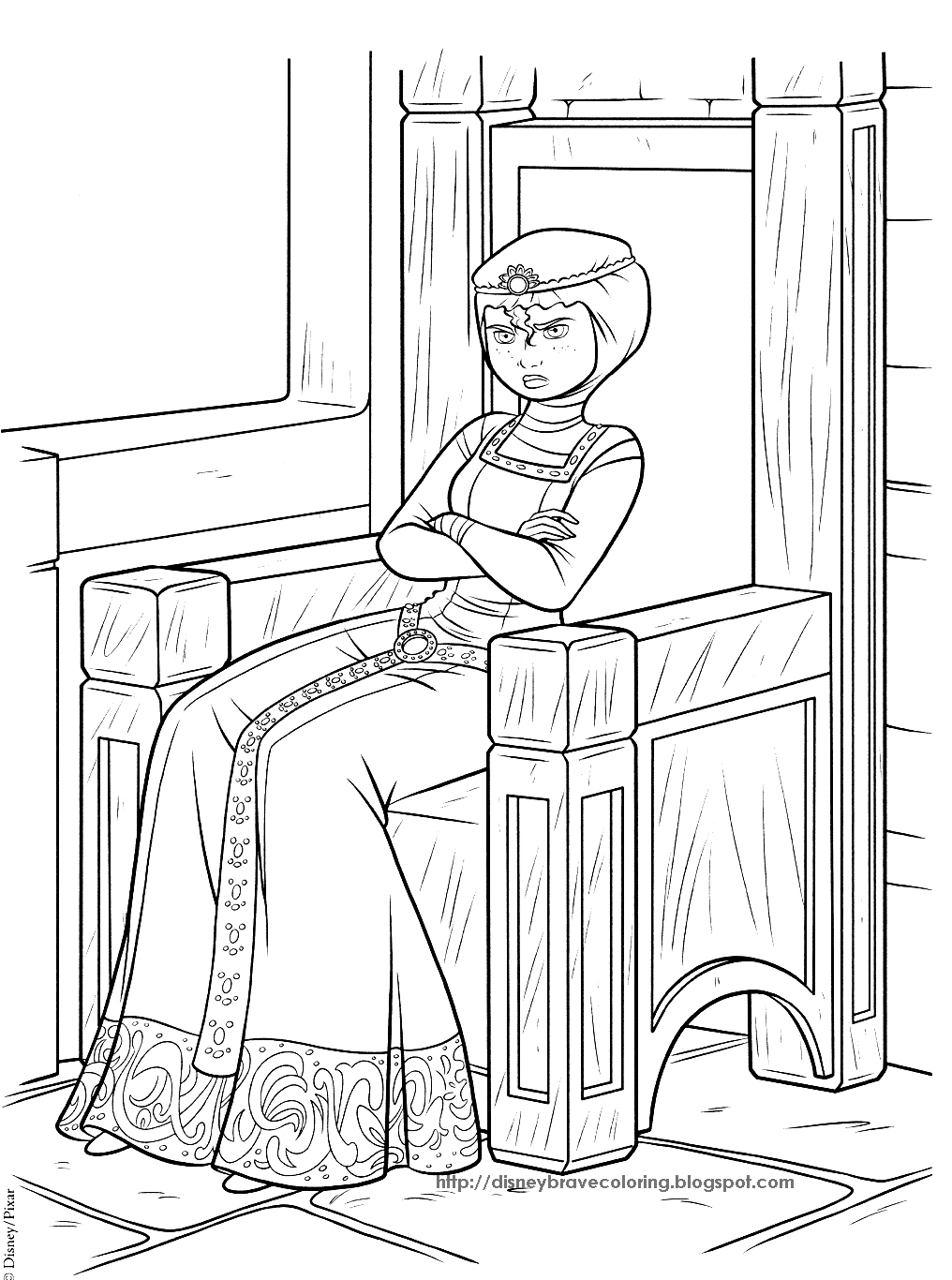BRAVE MERIDA COLORING PAGES