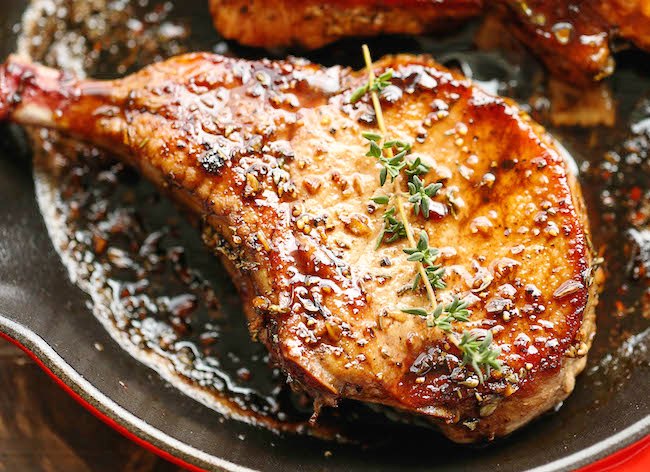 PORK CHOPS WITH SWEET AND SOUR CIDER GLAZE Recipe