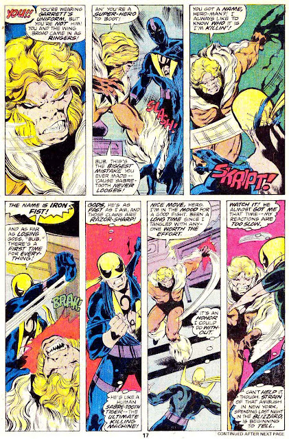 Iron Fist v1 #14 sabre-tooth marvel comic book page art by John Byrne Iron Fist v1 #14 sabre-tooth marvel comic book page art by John Byrne