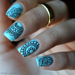 nail mandala nails mandalas henna stamping para designs con ti added gel nailpolis