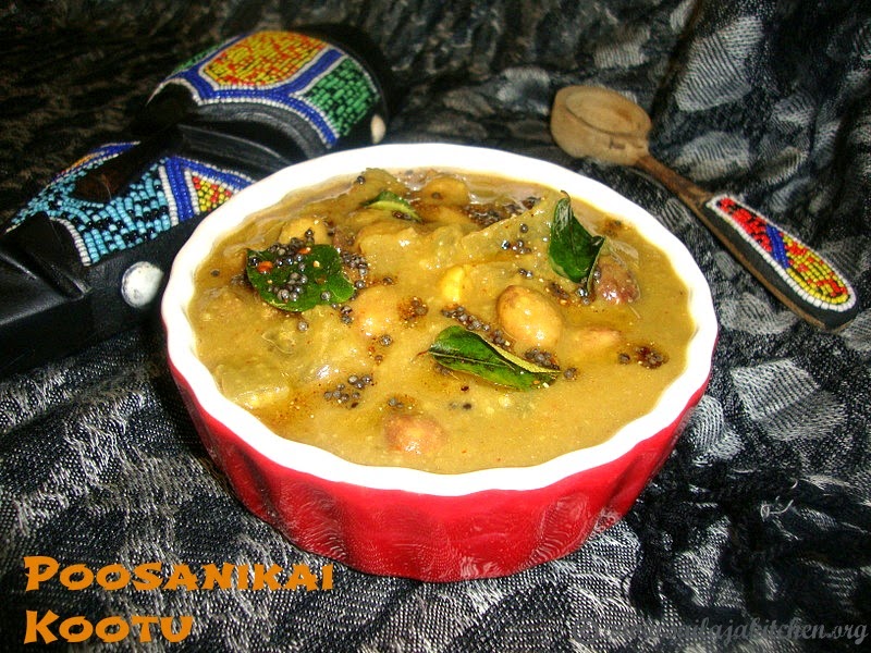 image of Poosanikai Kootu With Tamarind / Ash Gourd Kootu Recipe