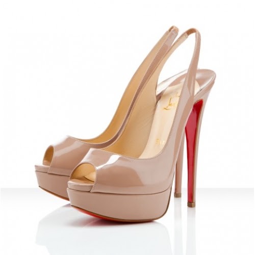 christian louboutin peep toe slingback