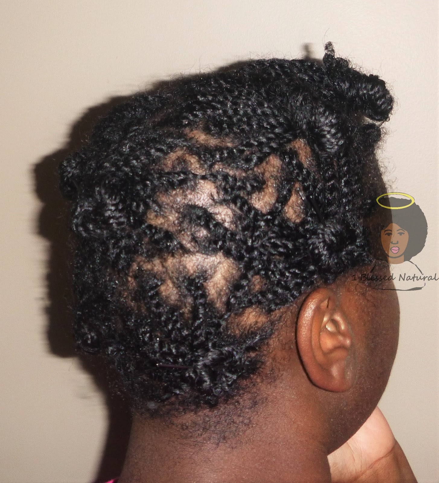 Natural Hair Update Mini Twists, Trim, and Pin Curl Out