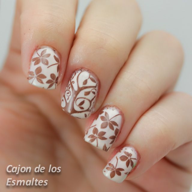 Decoración con hojas y árboles - Otoño - Placa L001 de Bornpretty