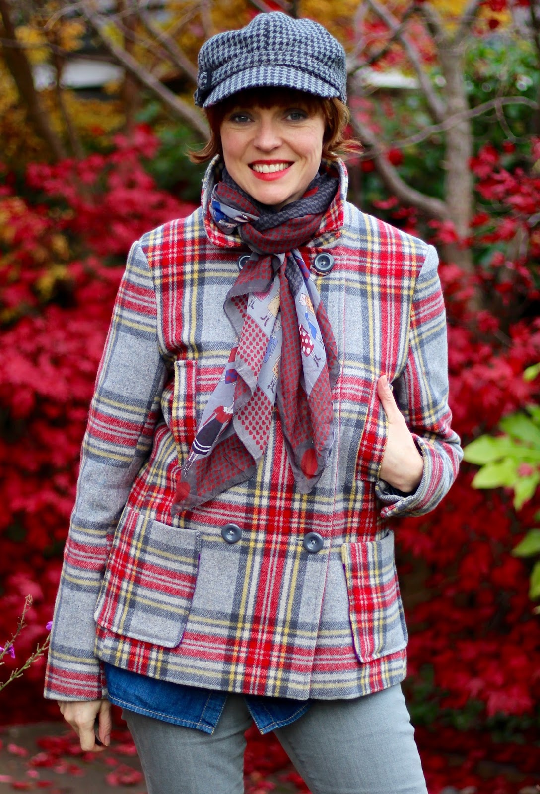 Tartan Reefer Jacket and a Houndstooth Cap. | FAKE FABULOUS