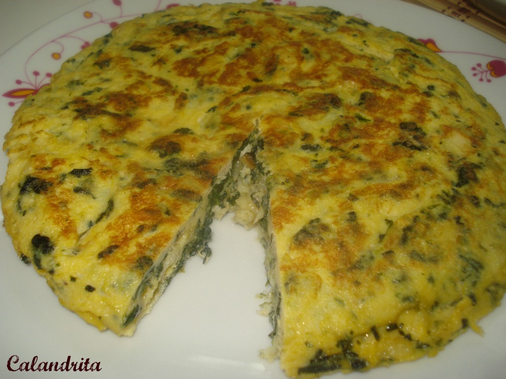 LA COCINA DE CALANDRITA TORTILLA DE ESPINACAS Y BACALAO
