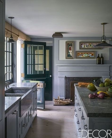A Kitchen W Fireplace Dutch Door Content In Cottage A Kitchen W Fireplace Dutch Door