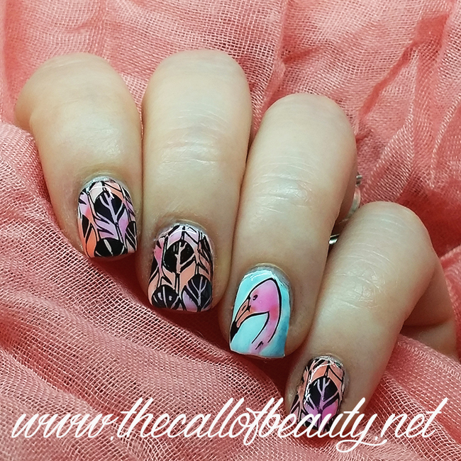 Flamingo nails