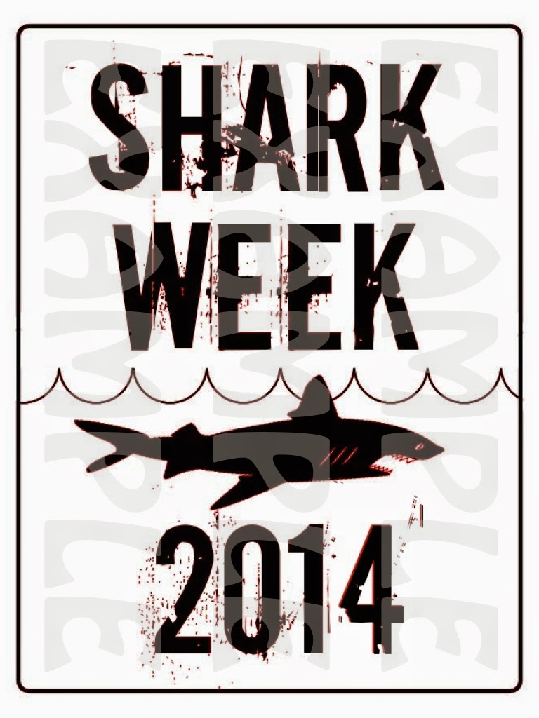 Project: Mommie: Shark Week Cupcake Topper Flags, for Shark Week!
