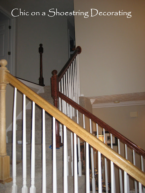 how to stain stair railings