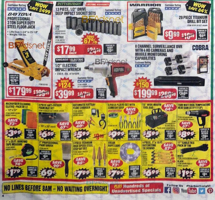 Harbor Freight Friday tools 2018 ad
