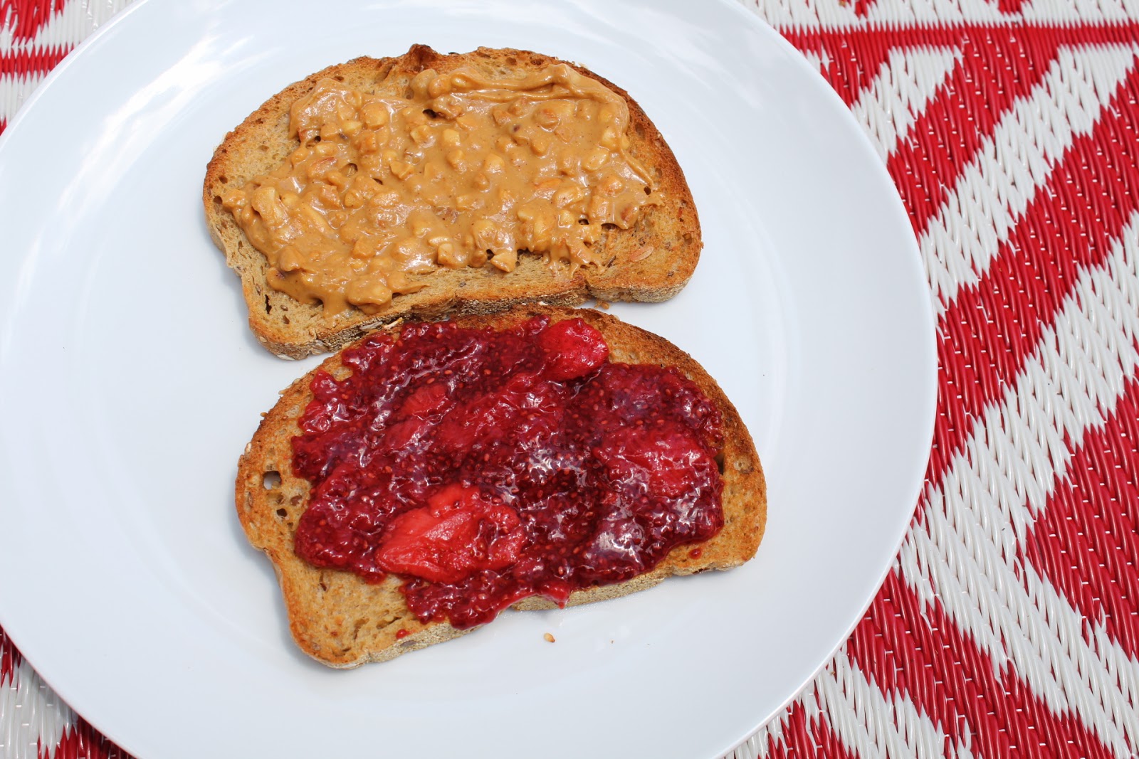 Homemade strawberry jam & PB sandwiches