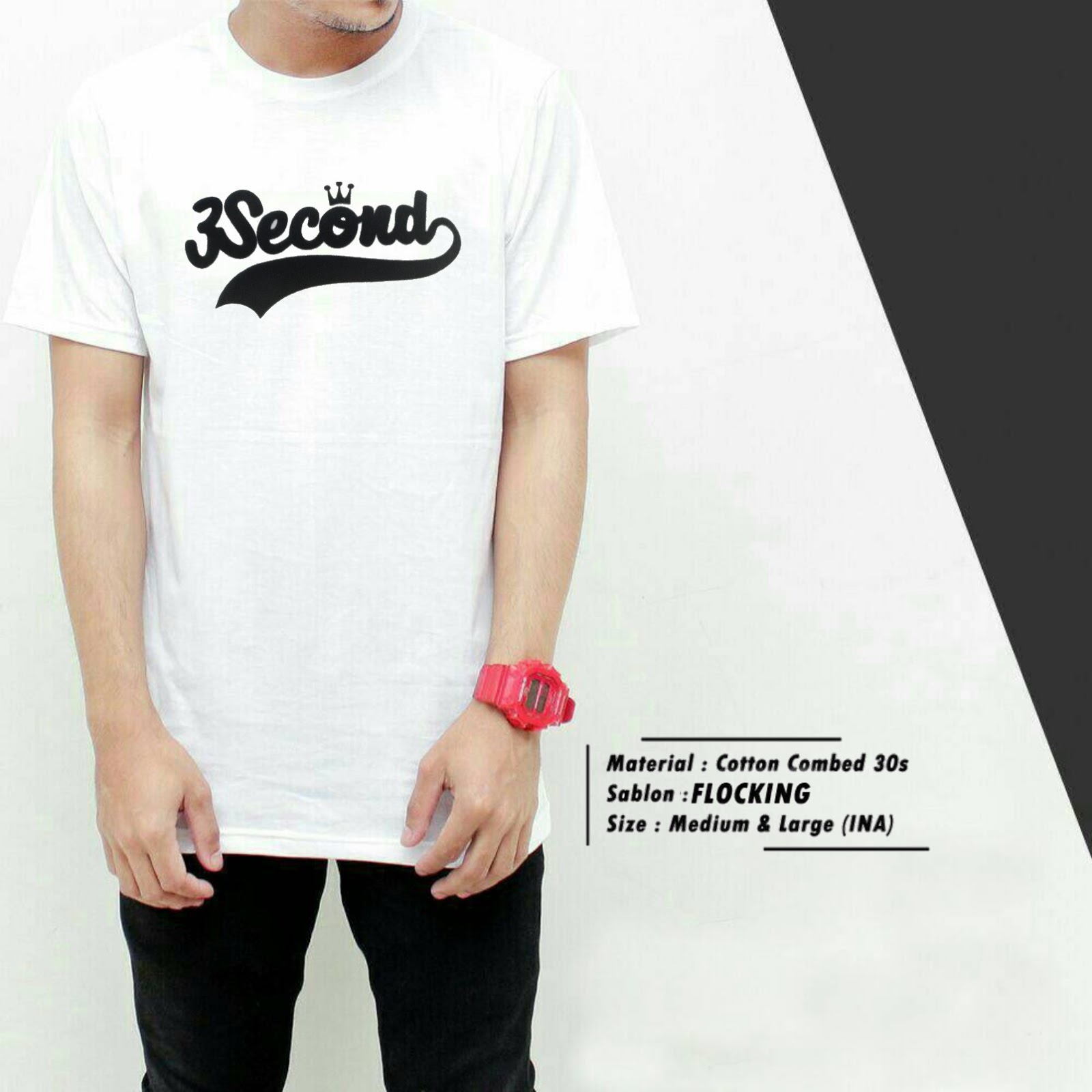 Kaos 3second Pria Wanita kaos 3second pria wanita