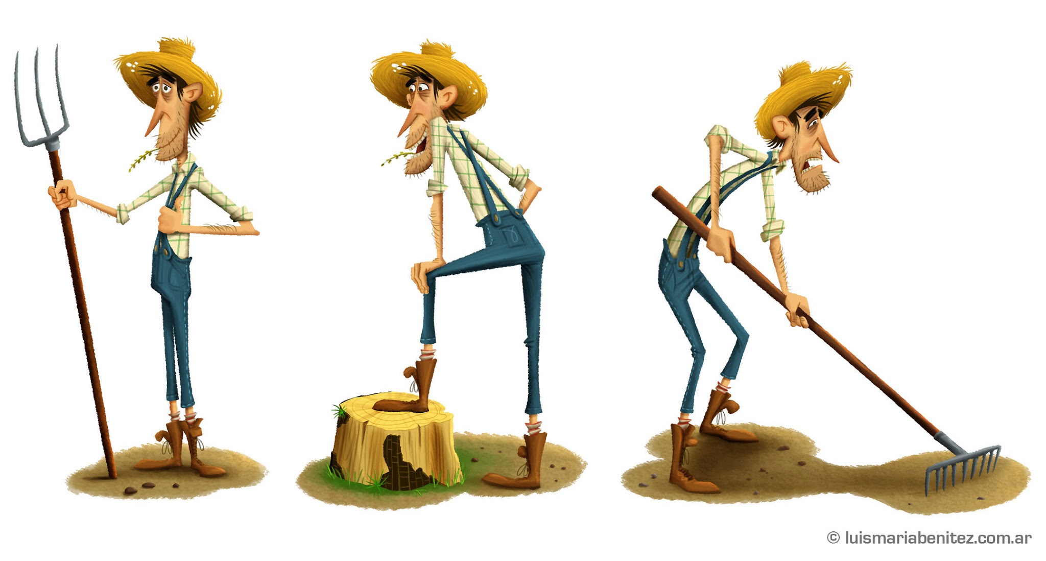 Farmer illustration by Luis María Benítez