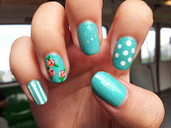 nail designs nails cute floral pastel light dots stripes cool favim flower polka turquoise pretty awesome unique flowers adorable acrylic