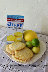 Eclectic Red Barn: Lemon-Lime Cornbread Cookies from Jiffy Muffin Mix