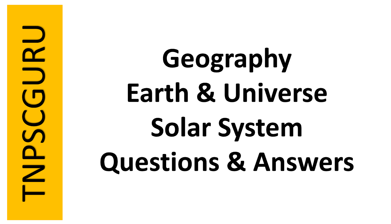 TNPSC Geography Earth and Universe Solar System [Questions