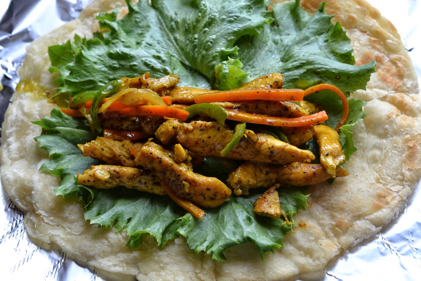 Greedy Girl Curry chicken wrap