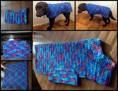 Crocheting Blind: Crochet Project: Sweater for Service Dog Ruby