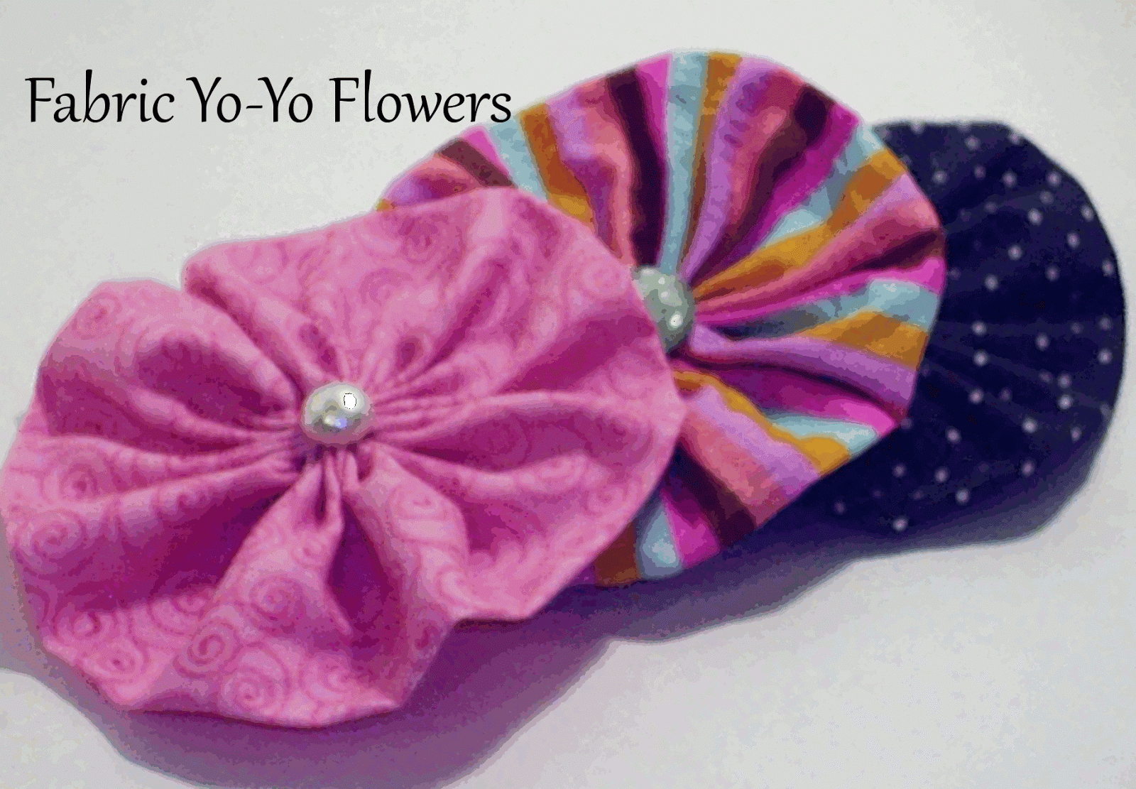 Crafts By Jennifer HalfHour Crafts Fabric YoYo Flowers