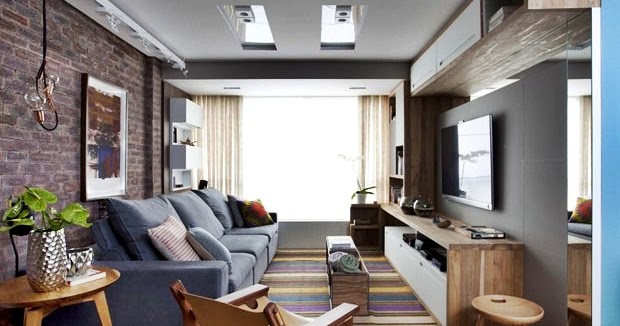Sala moderna de apartamento com decoração colorida! - Jeito de Casa