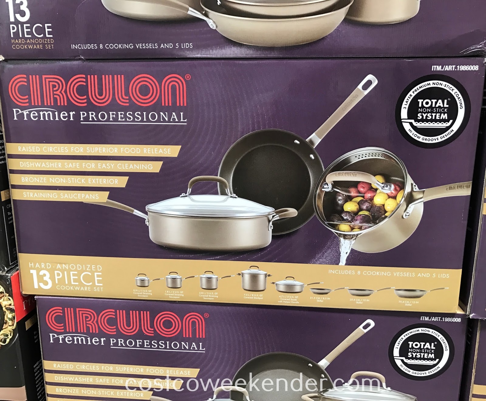 Circulon 13pc Hard Anodized Cookware Set Costco Weekender