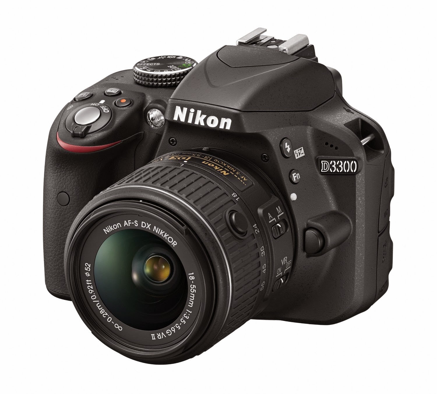 Nikkon D3300 24MP CMOS DX-format DSLR camera, review plus compare with Nikon D3200, Nikon D3300 has no optical low pass filter, higher ISO range, better processor, improved battery life, smaller & lighter
