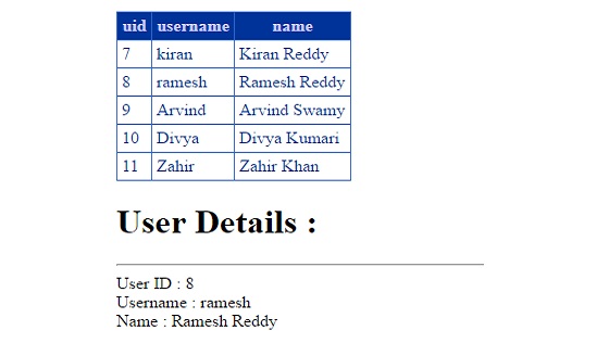 gridview row click data display in div gridview selected row data display in div tag
