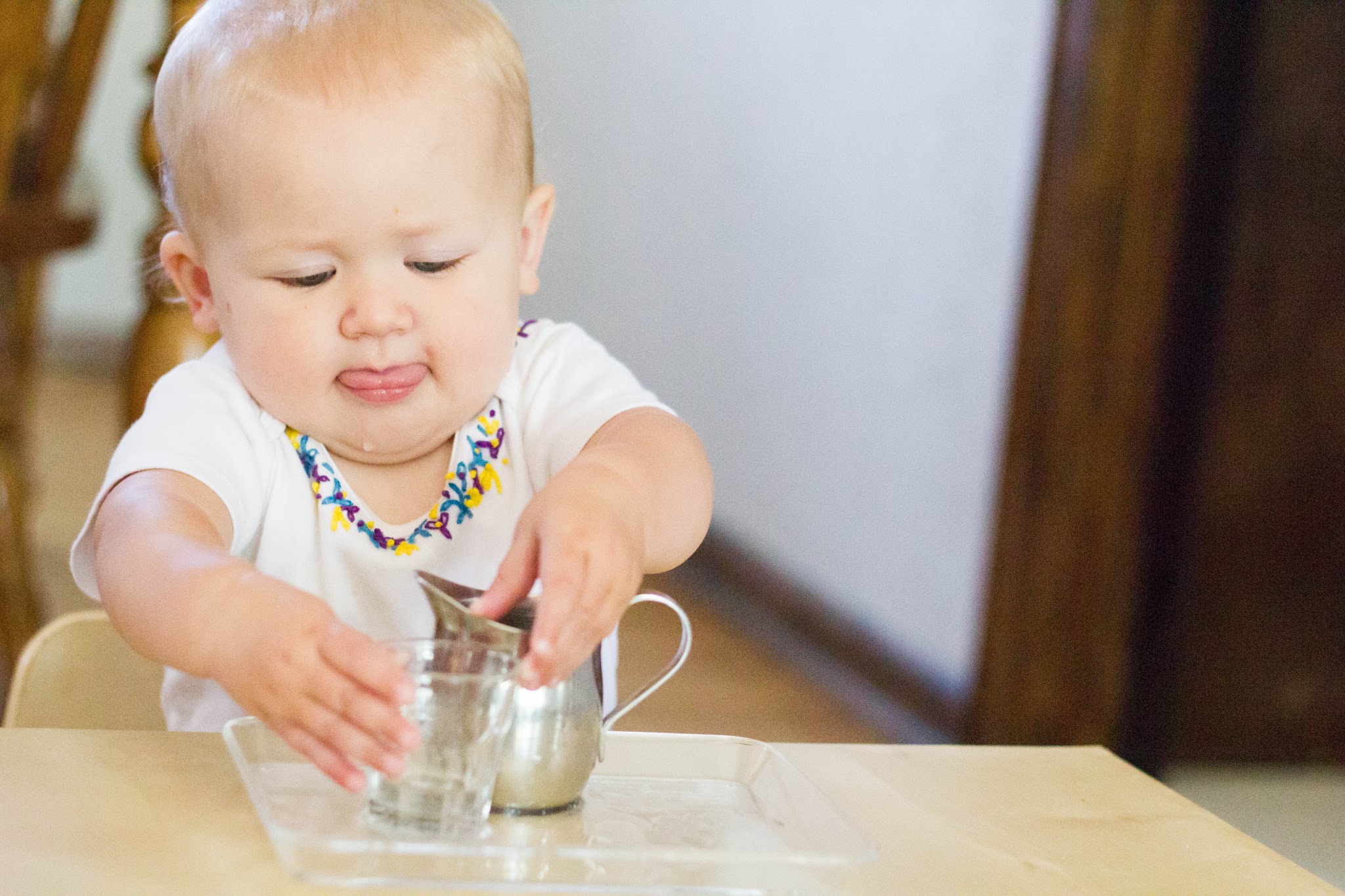 Montessori Toddler Introducing Water Pouring