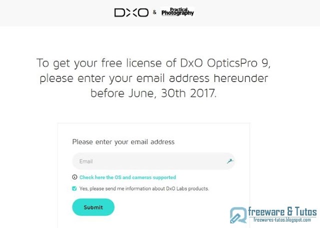 Offre promotionnelle : DxO Optics Pro 9 Elite encore gratuit !