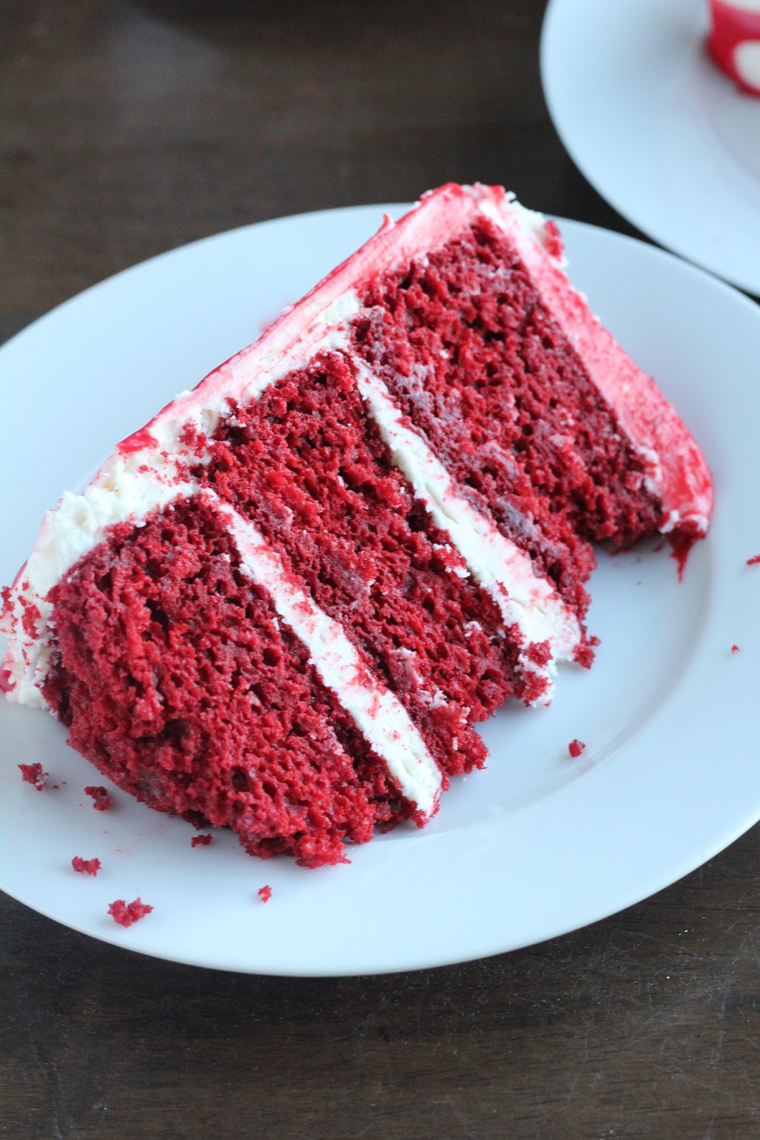 Red Velvet Cake with Almond Cream Cheese Frosting