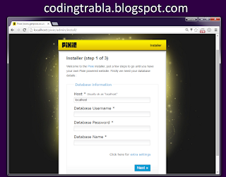 Install Pixie 1.04 PHP CMS on Windows xampp tutorial 9