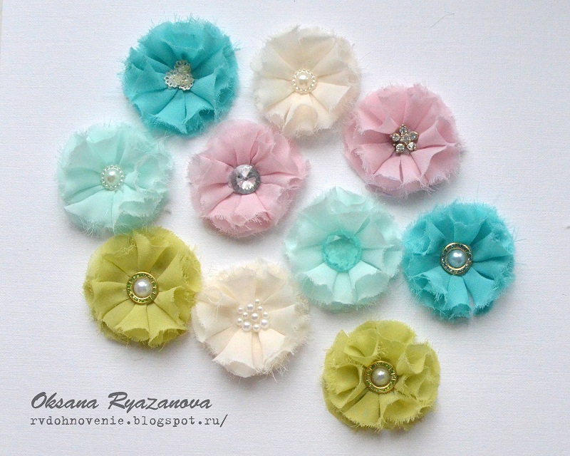 How to Make a Simple Flower from Chiffon. DIY Tutorial
