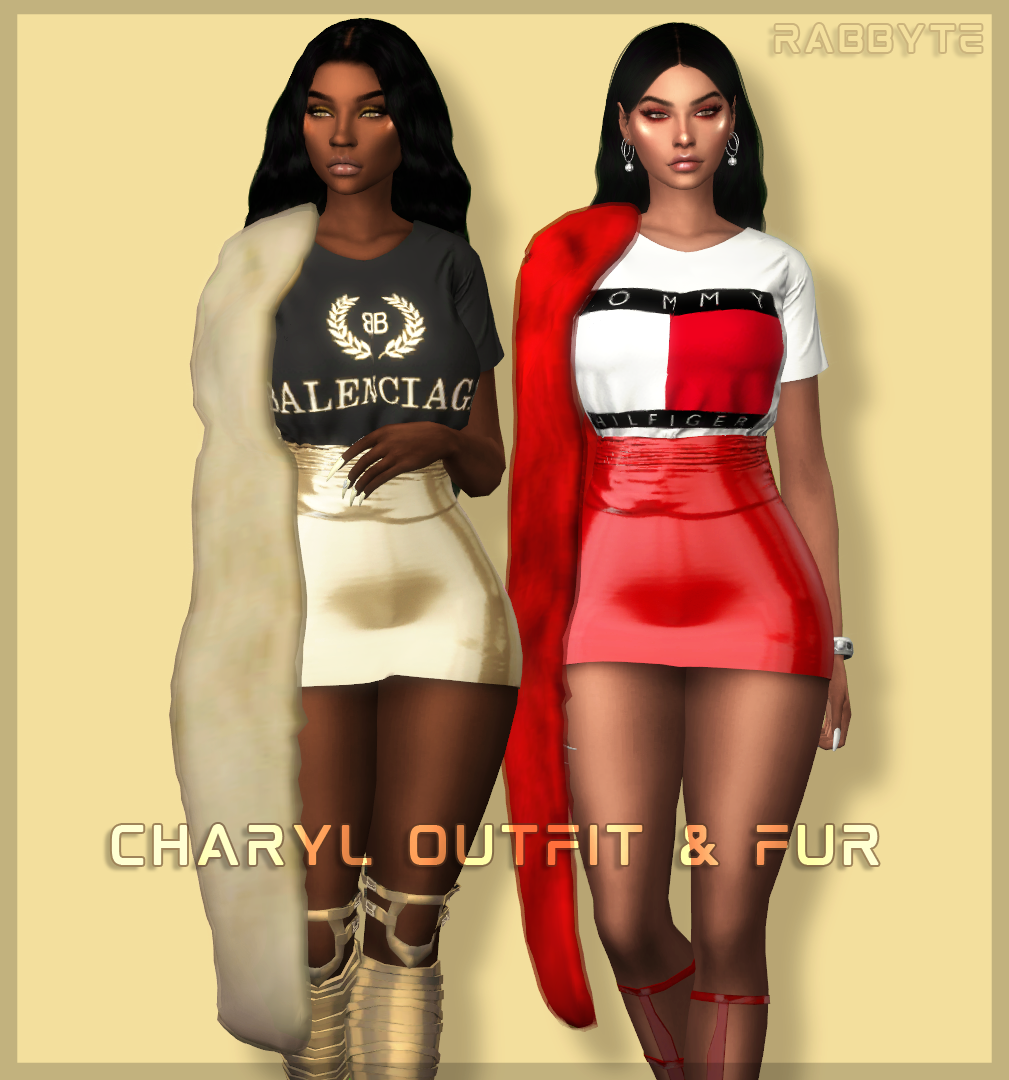 Charyl Outfit & Fur - RABBYTE 🐇 TS4 CC