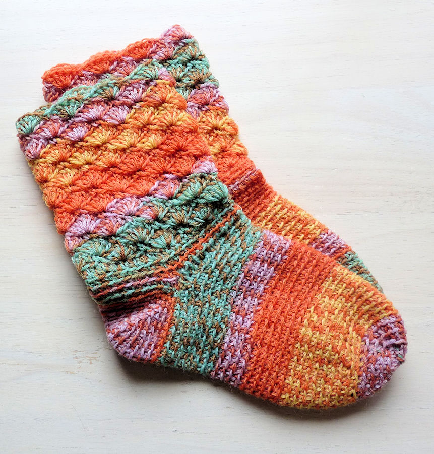 Carmen's Yarn Projects Crocheted Socks and Knit Freedom