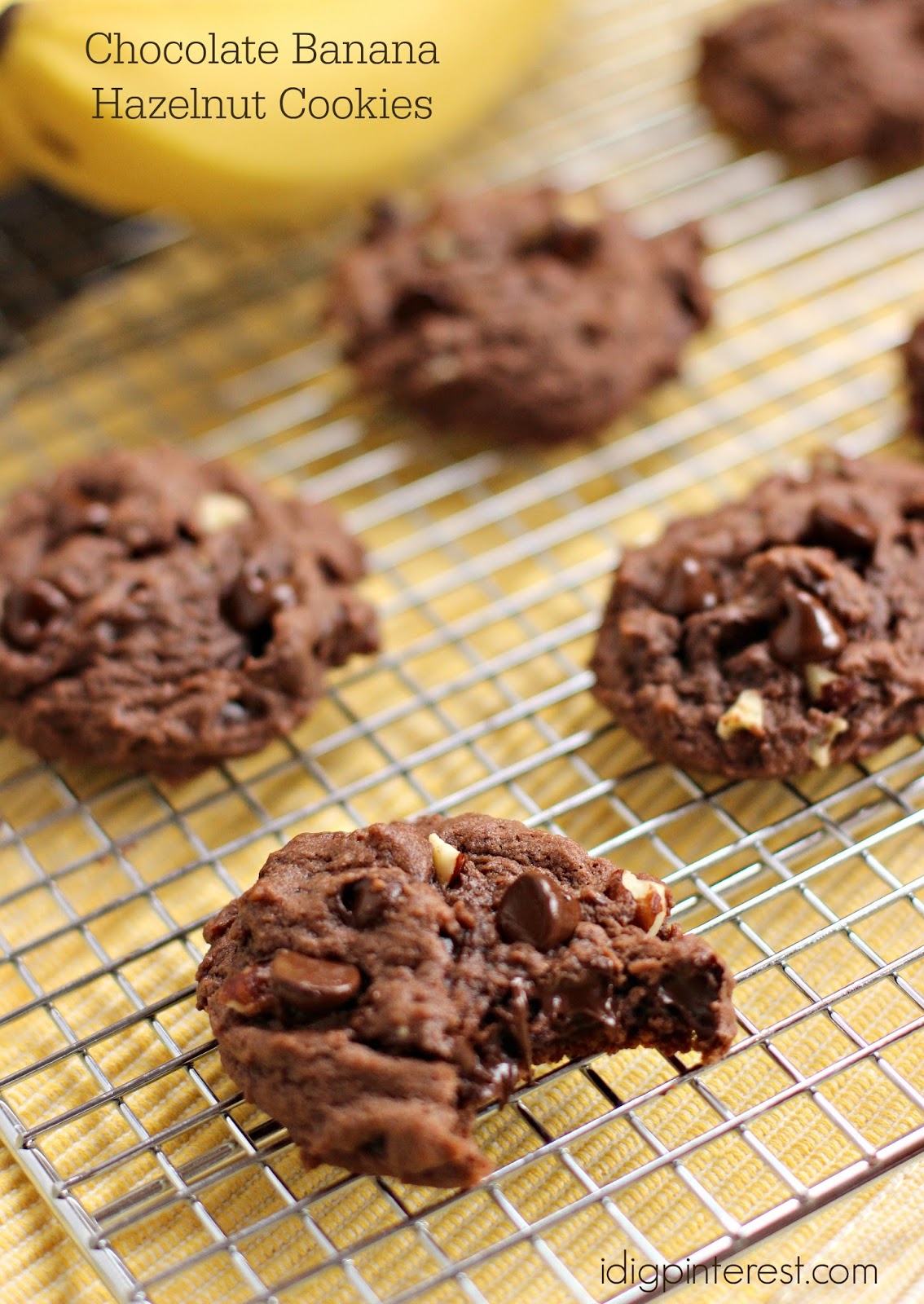 Chocolate Banana Hazelnut Cookies I Dig Pinterest