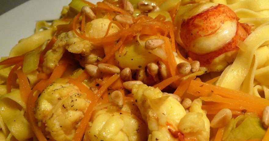 Kulinarische Welten zu Fisch- und Meeresfrucht: Hummerpasta mit Safransauce