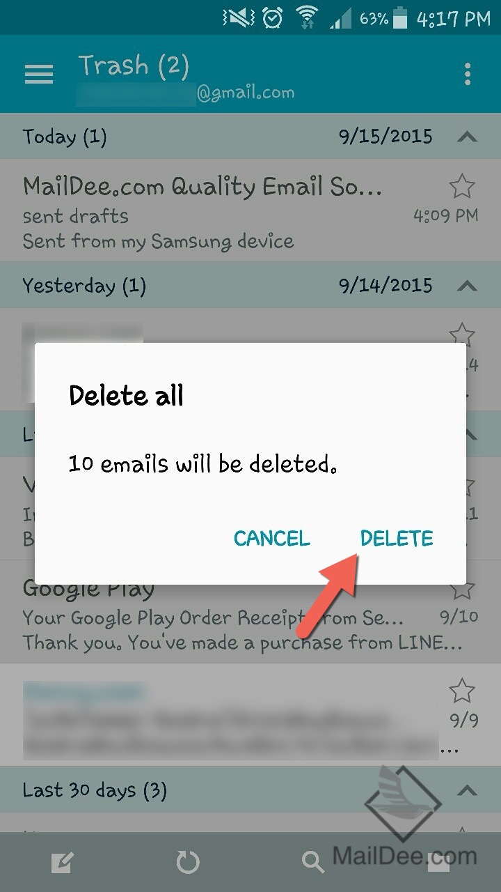 Technology Land Co., Ltd. [Android] วิธีลบข้อความใน Trash ออกจากมือถือ
