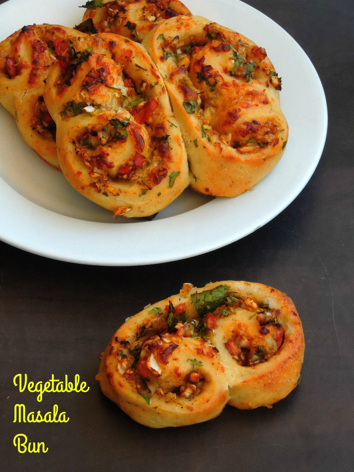 Priya's Versatile Recipes: Vegetable Masala Buns/Raw Vegetable Stuffed ...
