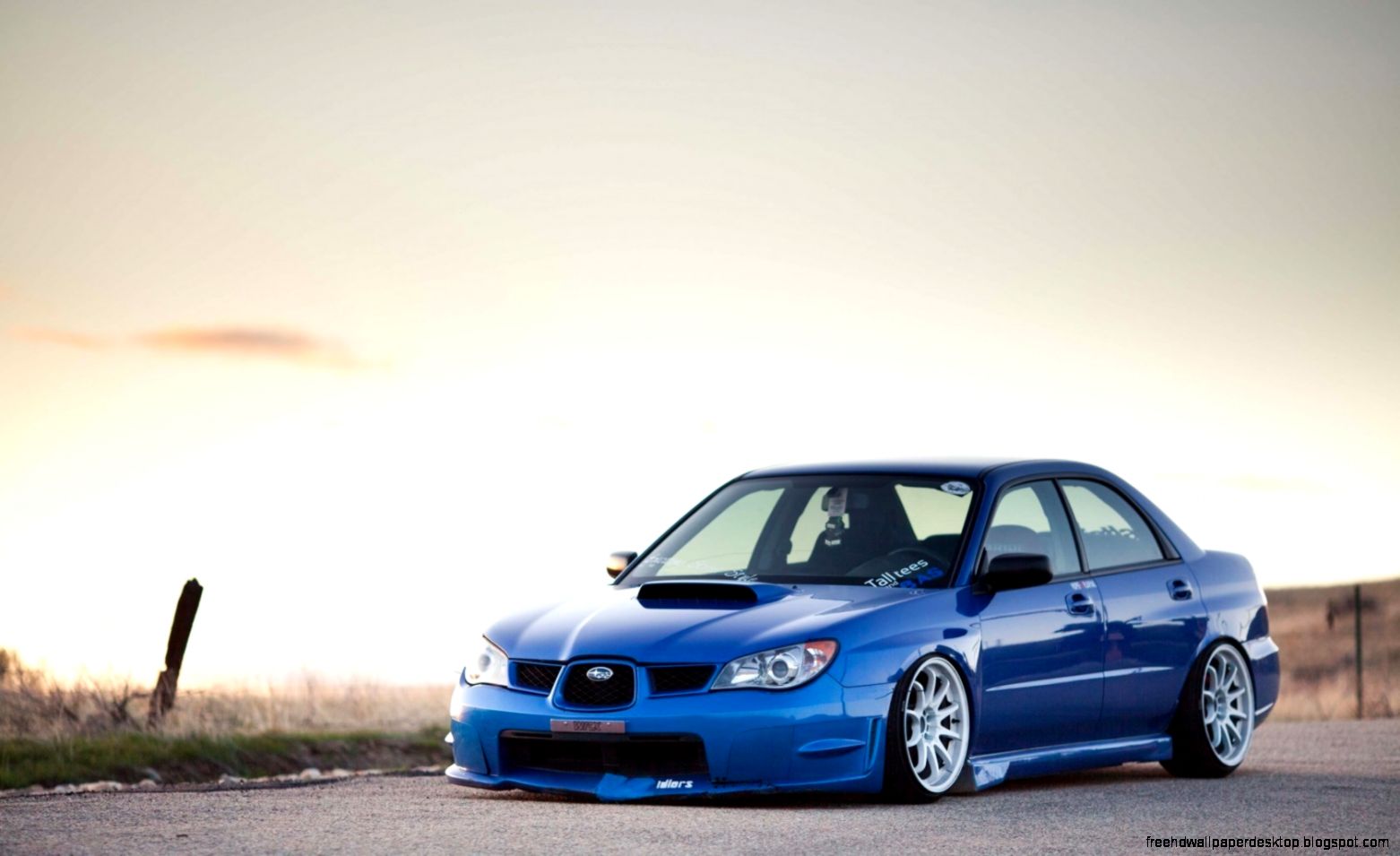 Subaru Impreza WRX STI Blue Car HD Wallpaper   FreeWallsUp