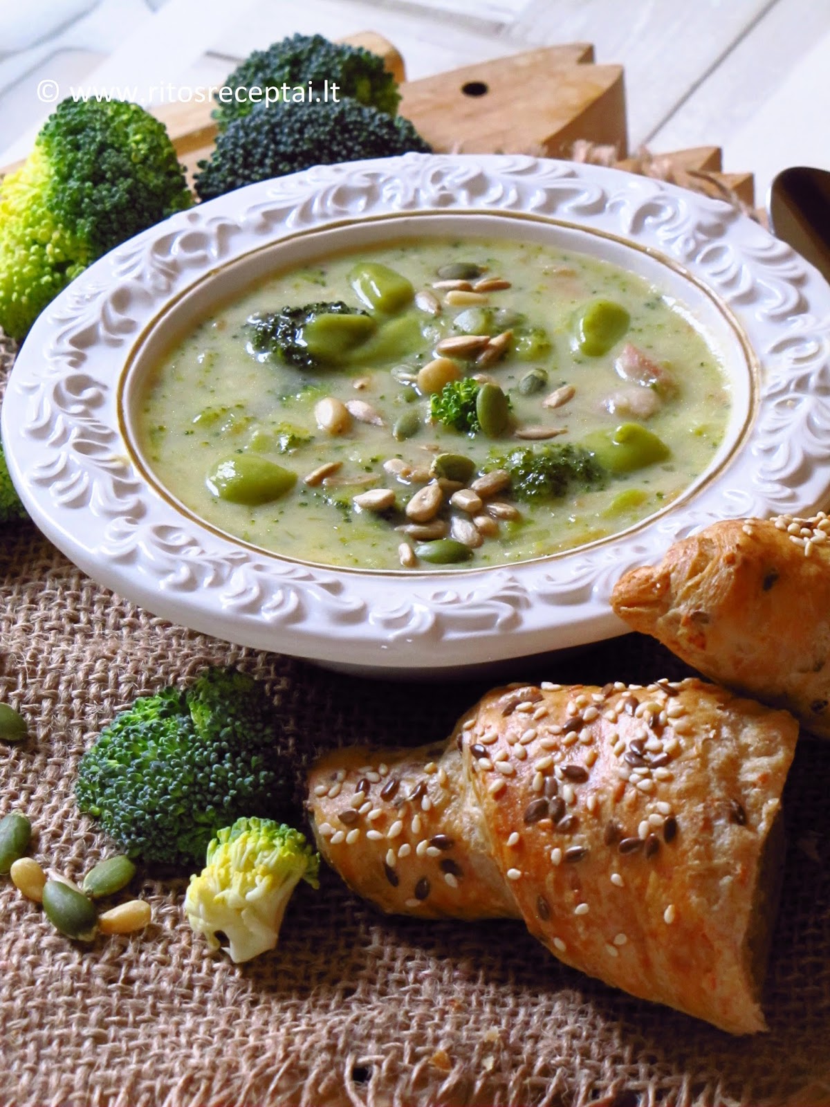 Ritos receptai Kreminė brokolių sriuba su grikiais