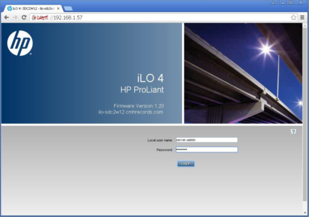 How to power on a physical server using ILO