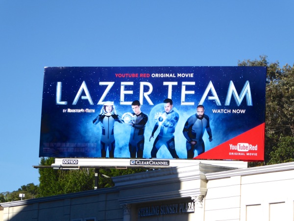 Lazer Team YouTube Red movie billboard Sunset Strip