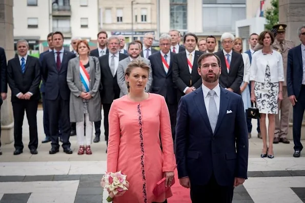 Hereditary Grand Duke Guillaume and Hereditary Grand Duchess Stéphanie visited Esch-sur-Alzette. Luxembourg's Grand Ducal family Celebrates Luxembourg National Day . 