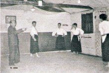Kenshiro Abbe teaching at the `Hut Dojo` 1959